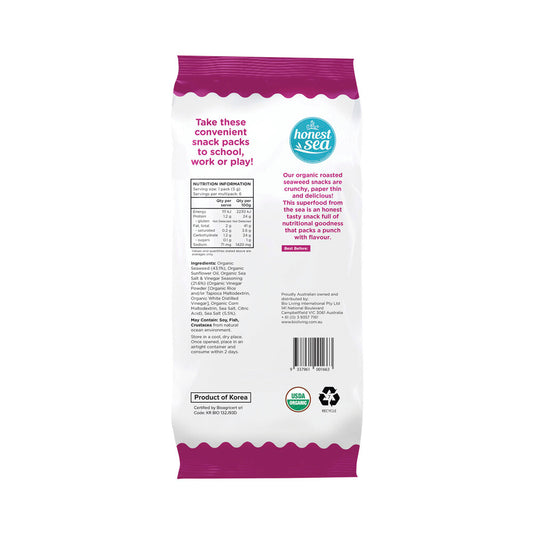 Honest Sea Seaweed Sea Salt & Vinegar Multipack 6x5g - 30g