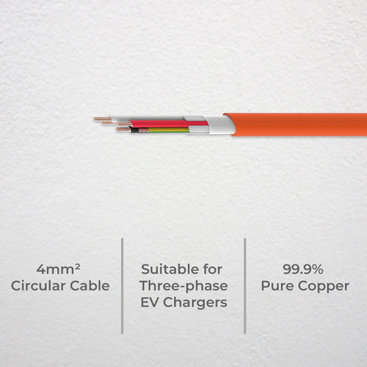 Deta 32A TPS Cable - 4.0mm - 4 Core E - 5m - Orange