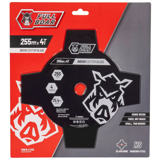 Full Boar Brush Cutter Blade - 255mm - 4T