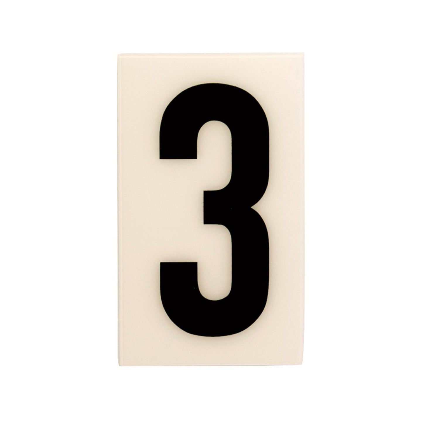 Sandleford White Self Adhesive House Number 3 - 60mm