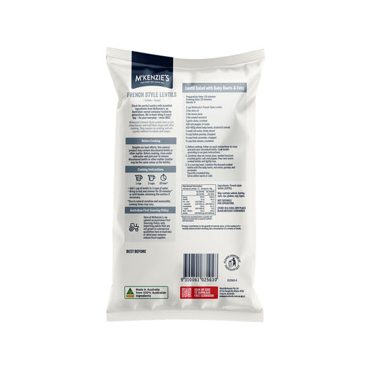 McKenzie's French Style Black Lentils - 375g
