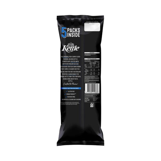 Kettle Sea Salt Potato Chips Multipack School Snacks 5 Pack - 92g