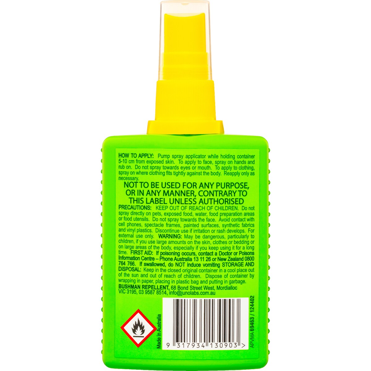 Bushman Plus 20% Deet Insect Repellent Pump Spray 100mL