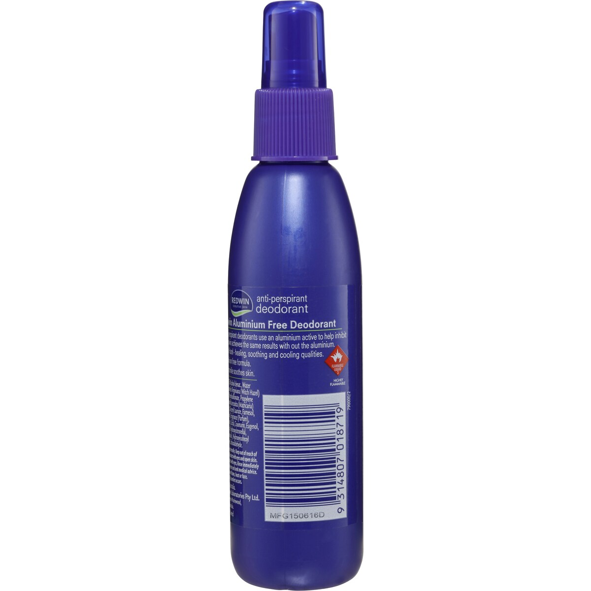 Redwin Anti-perspirant Deodorant Aerosol Aluminium Free Sport 150ml