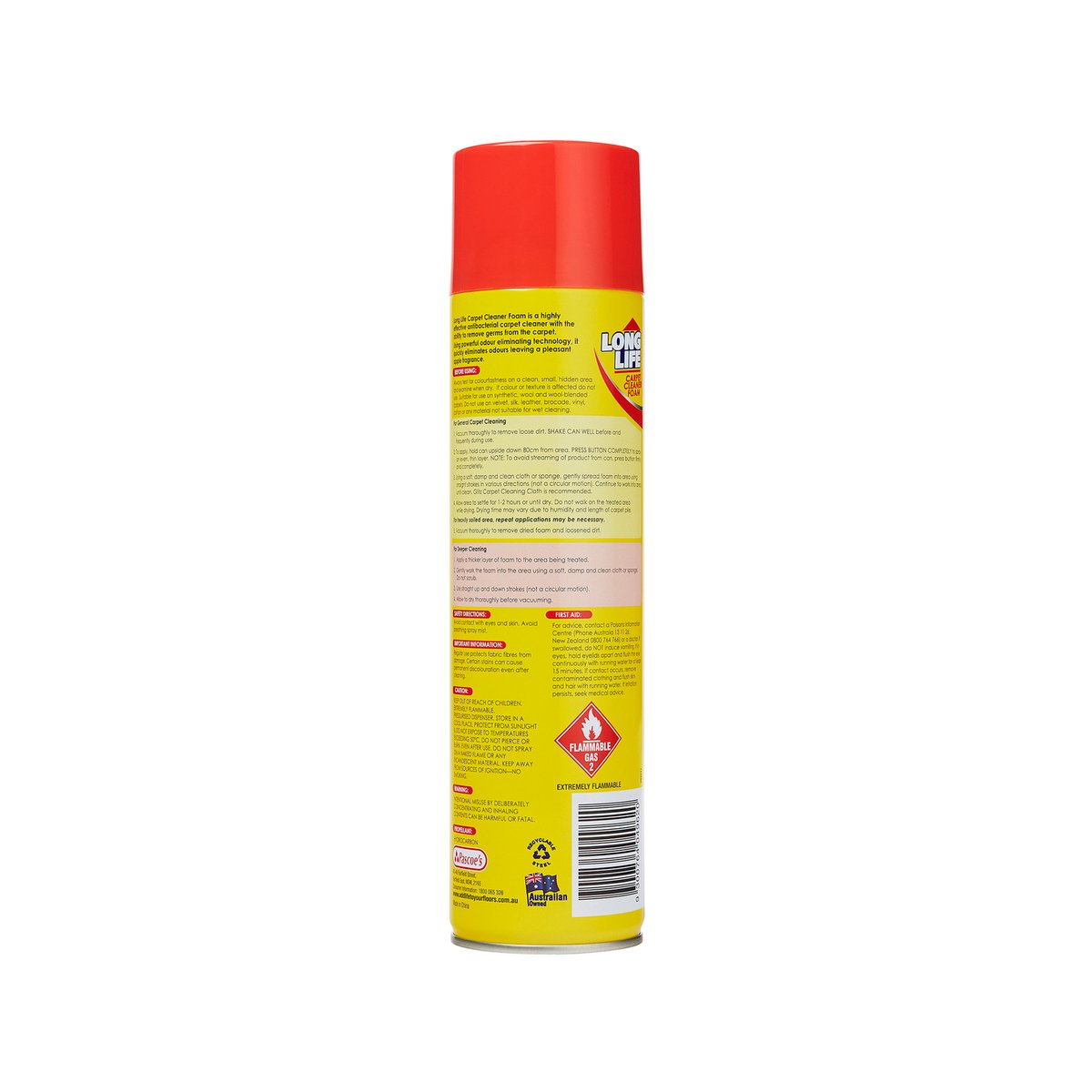 Long Life Antibacterial Carpet Cleaner Foam 500g Odour Eliminator