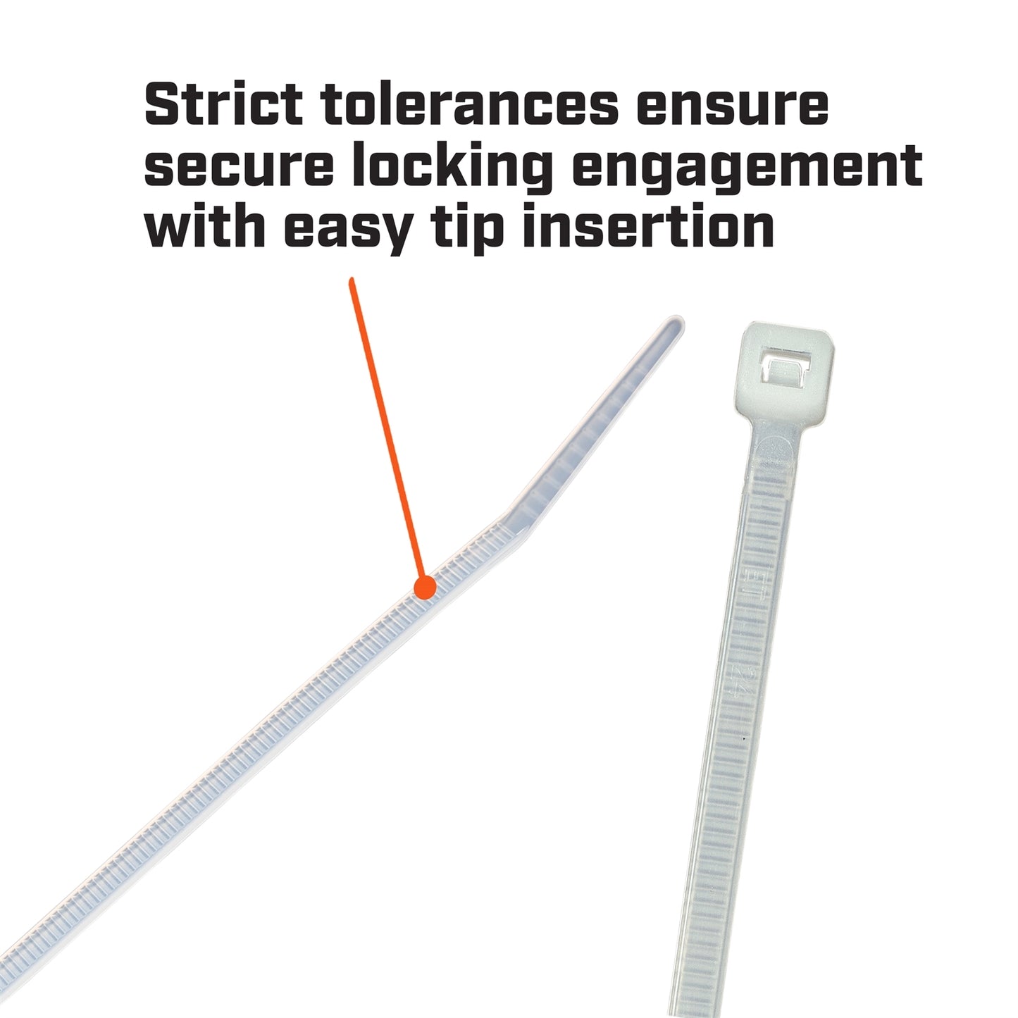 Crescent Natural Cable Ties - 300mm x 4.8mm - 100 Pack