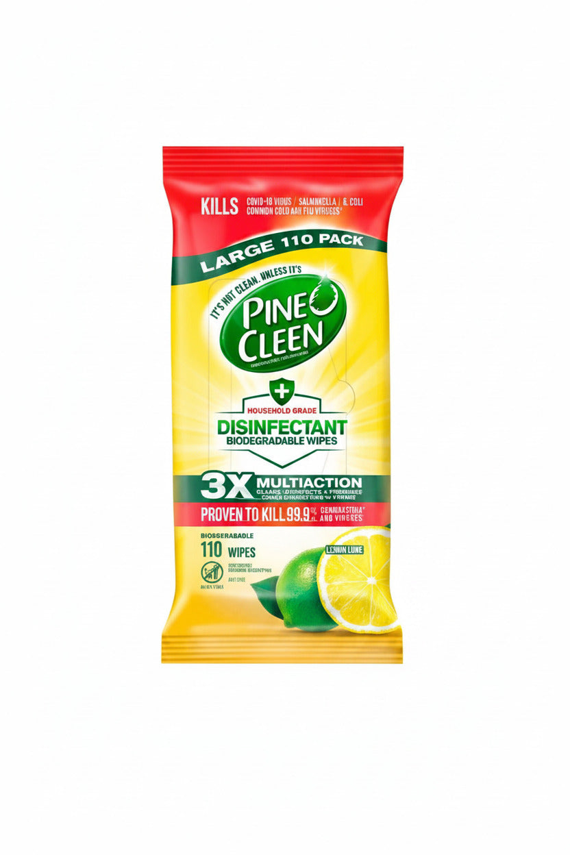 Pine O Cleen Disinfectant Wipes Lemon - 110 Pack
