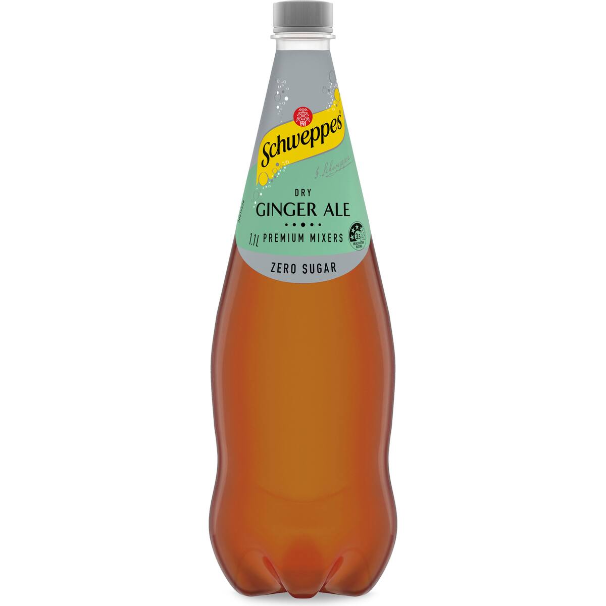 Schweppes Zero Sugar Mixer Dry Ginger Ale 1.1l