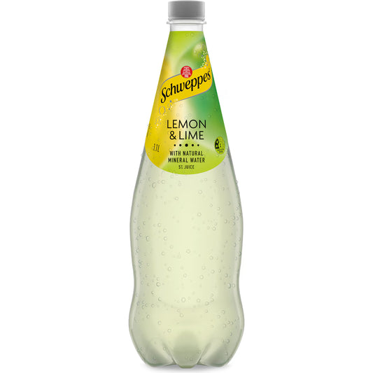Schweppes Lemon Lime Natural Mineral Water Bottle - 1.1L
