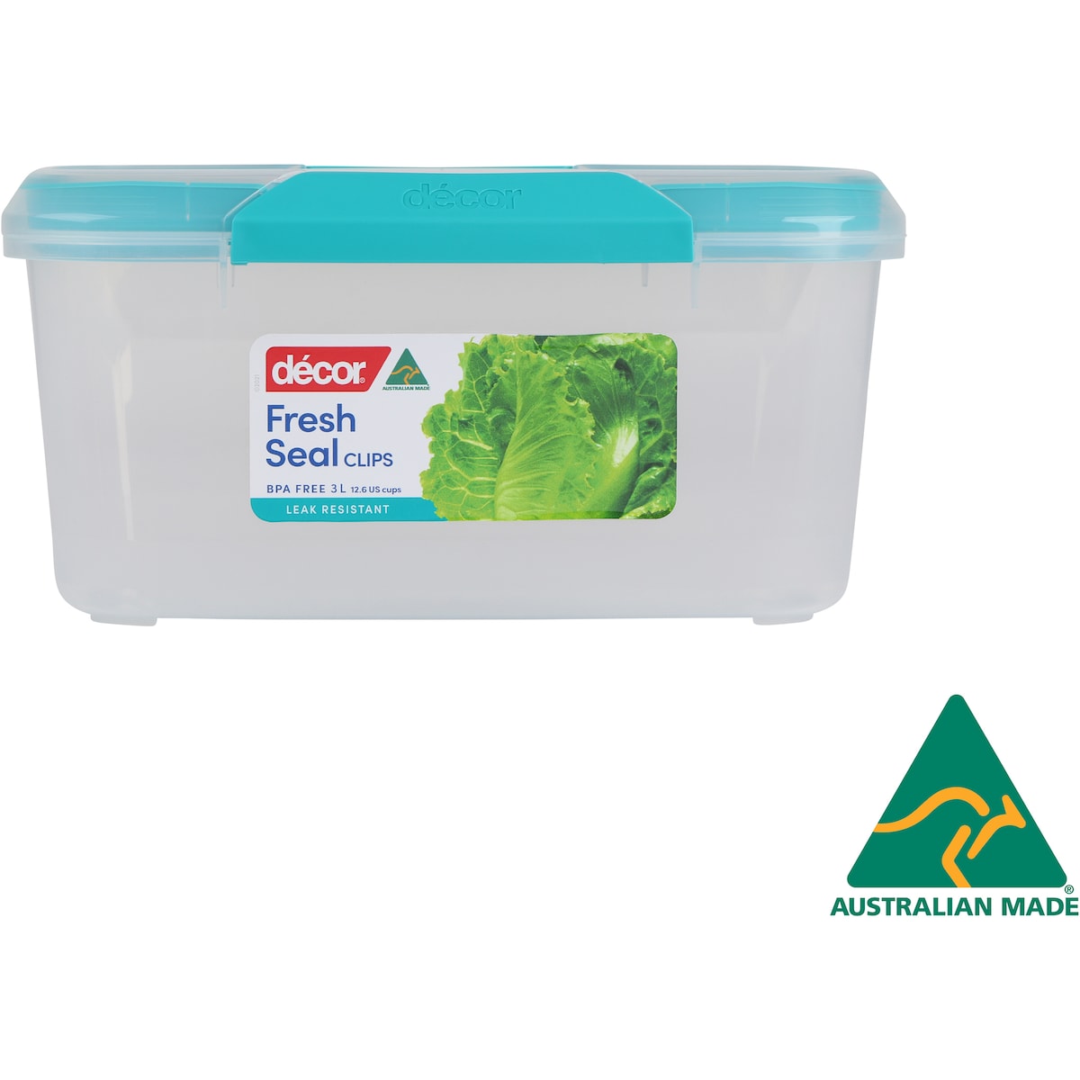 Decor Fresh Seal Clips Oblong Container 3l Each
