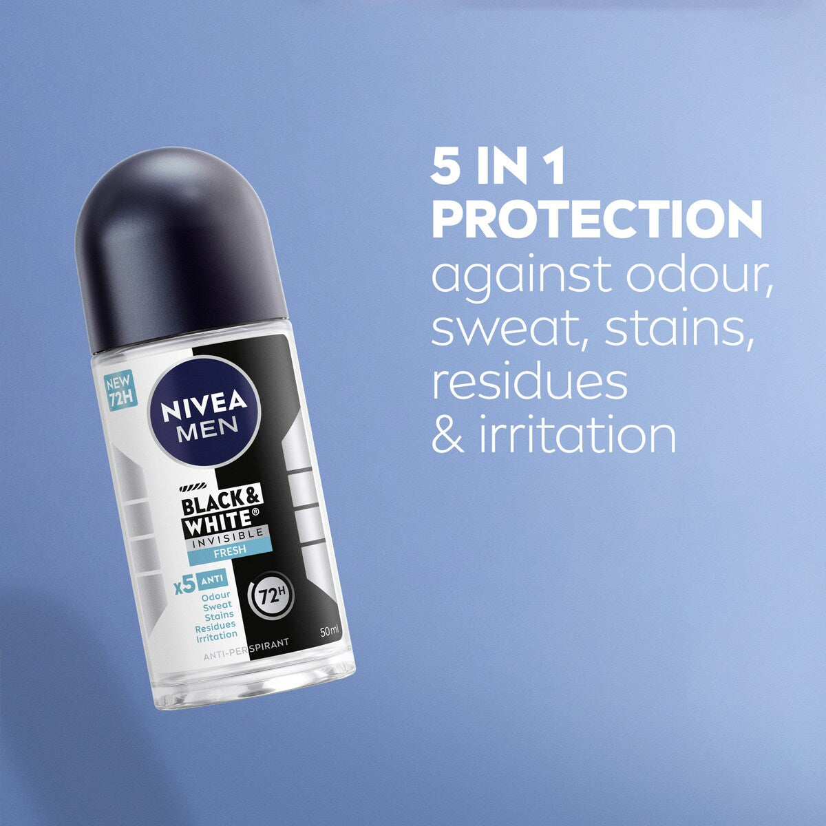 Nivea Men Black & White Fresh Roll On Deodorant 50ml