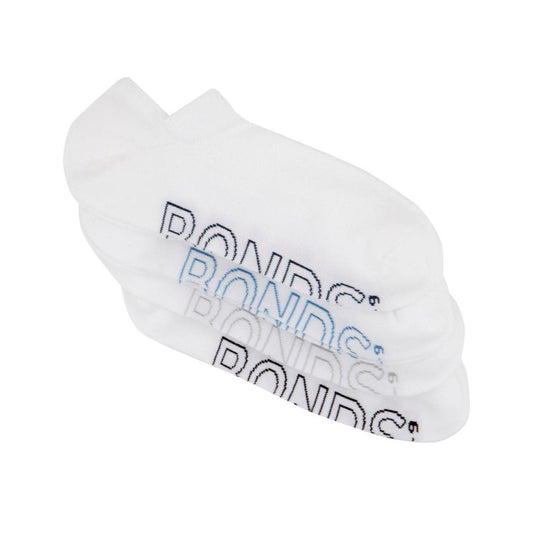 Bonds Womens Logo No Show Size 3-8 3 pack