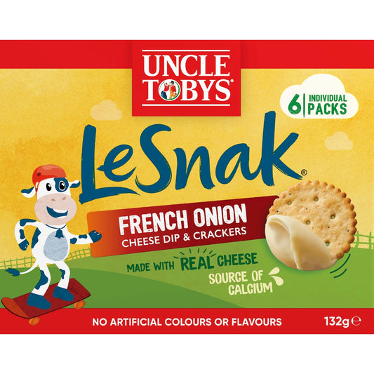 Uncle Tobys Le Snak French Onion 6 Pack