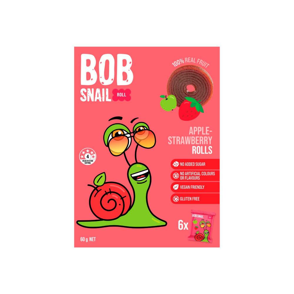 Bob Snail Fruit Roll Snack Apple Strawberry - 60g
