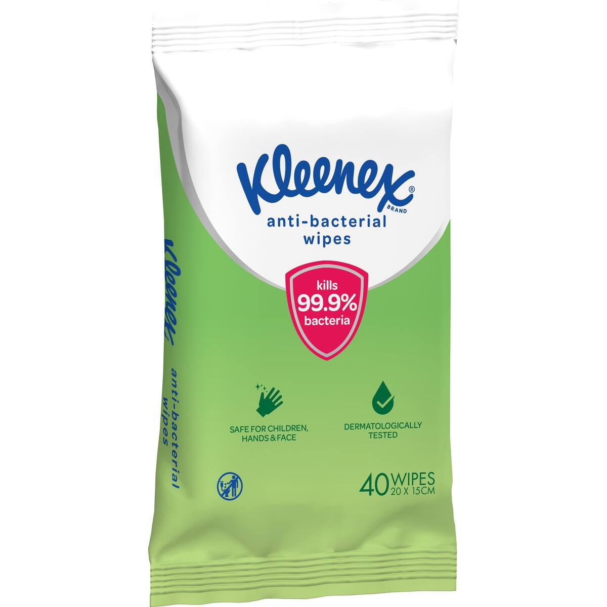 Kleenex Anti Bacterial To Go Wipes 40 Pack