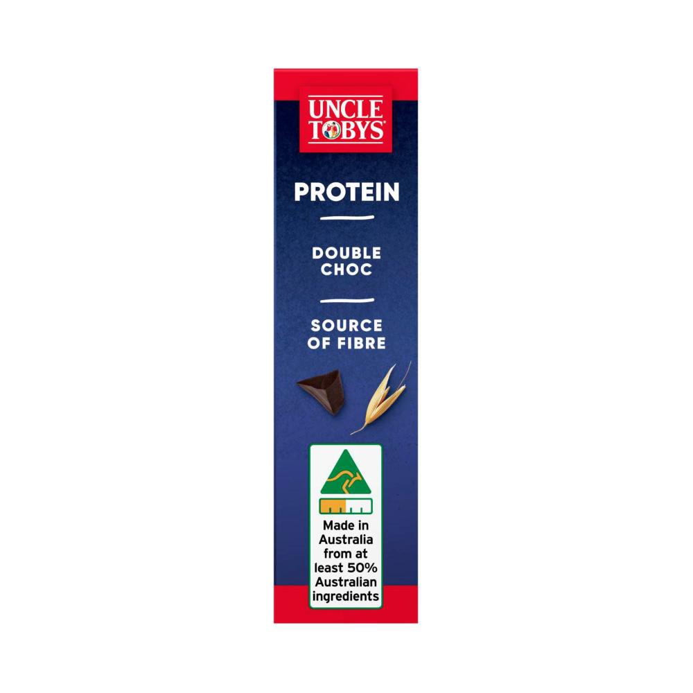 Une Tobys Protein Double Choc Muesli Bars School Lunchbox Snacks - 175g
