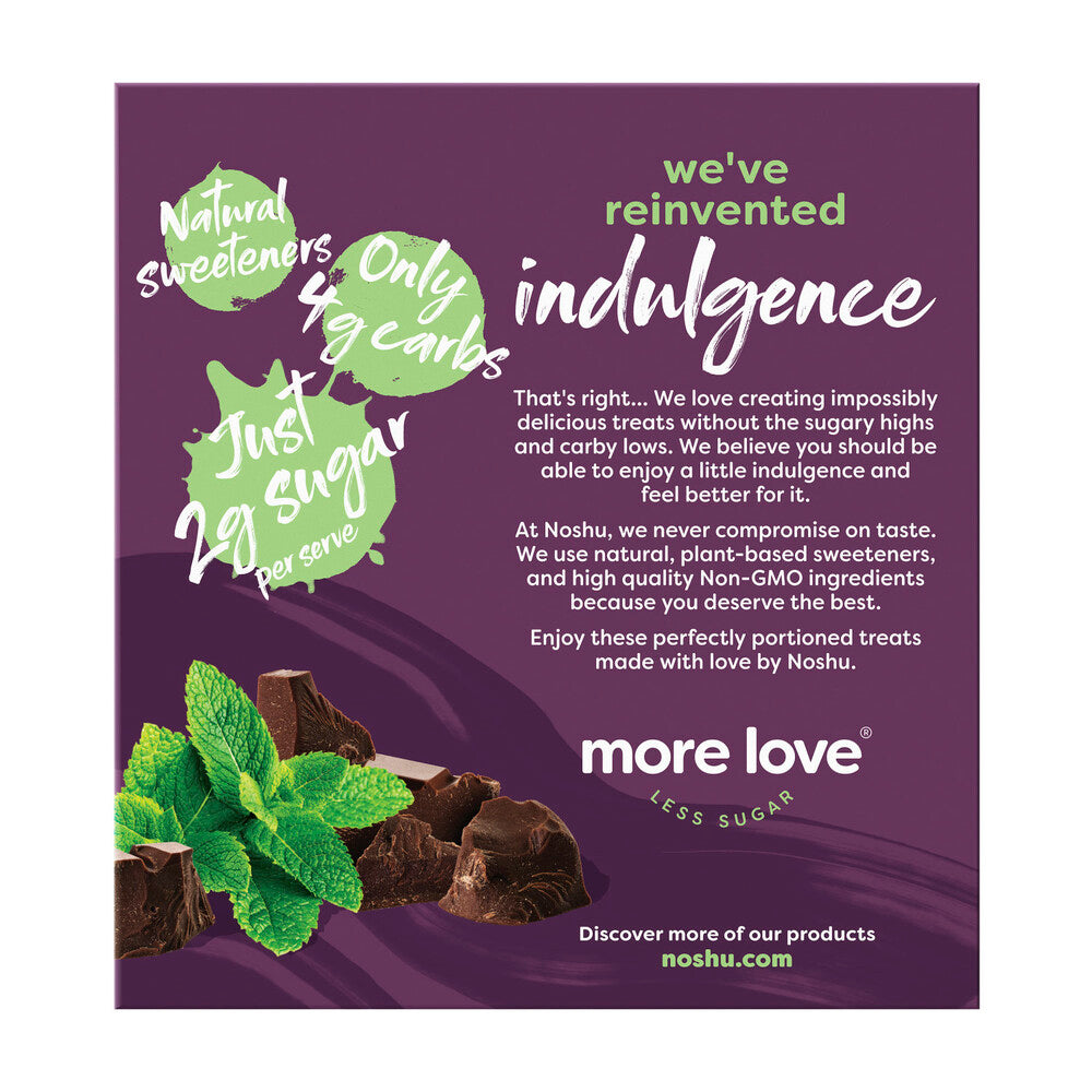 Noshu Low Carb Choc Mint Indulgence Bars - 150g