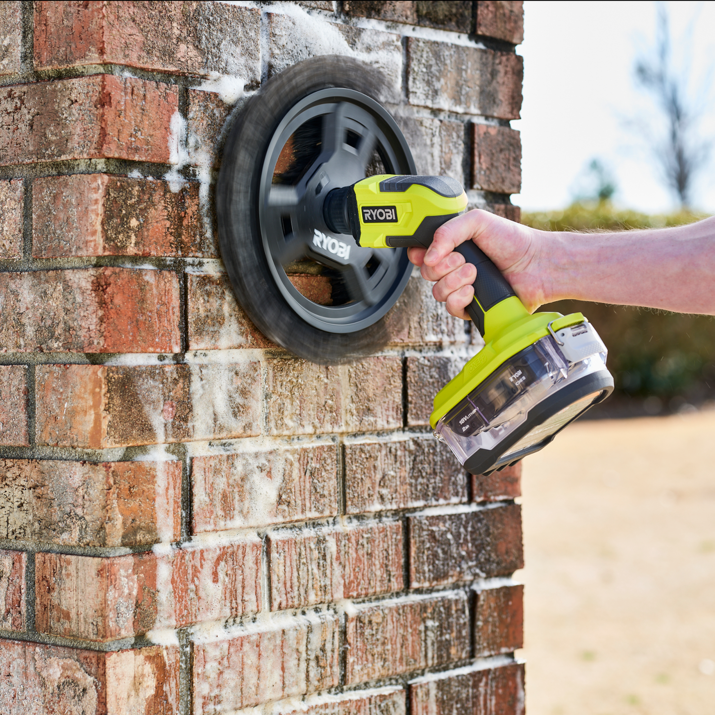 Ryobi Hard Bristle Power Scrubber Brush - 280mm