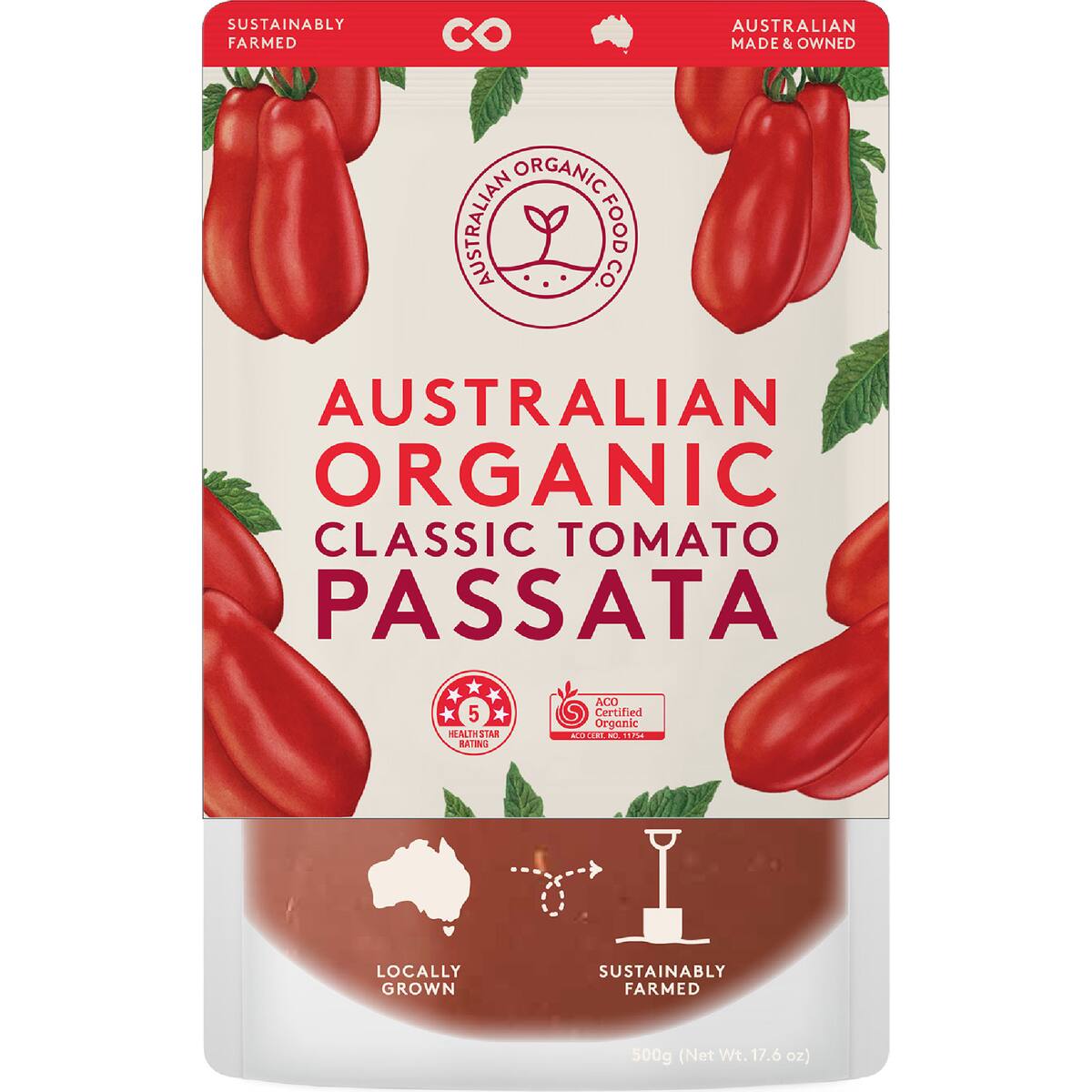 Australian Organic Food Co. Classic Tomato Passata 500g
