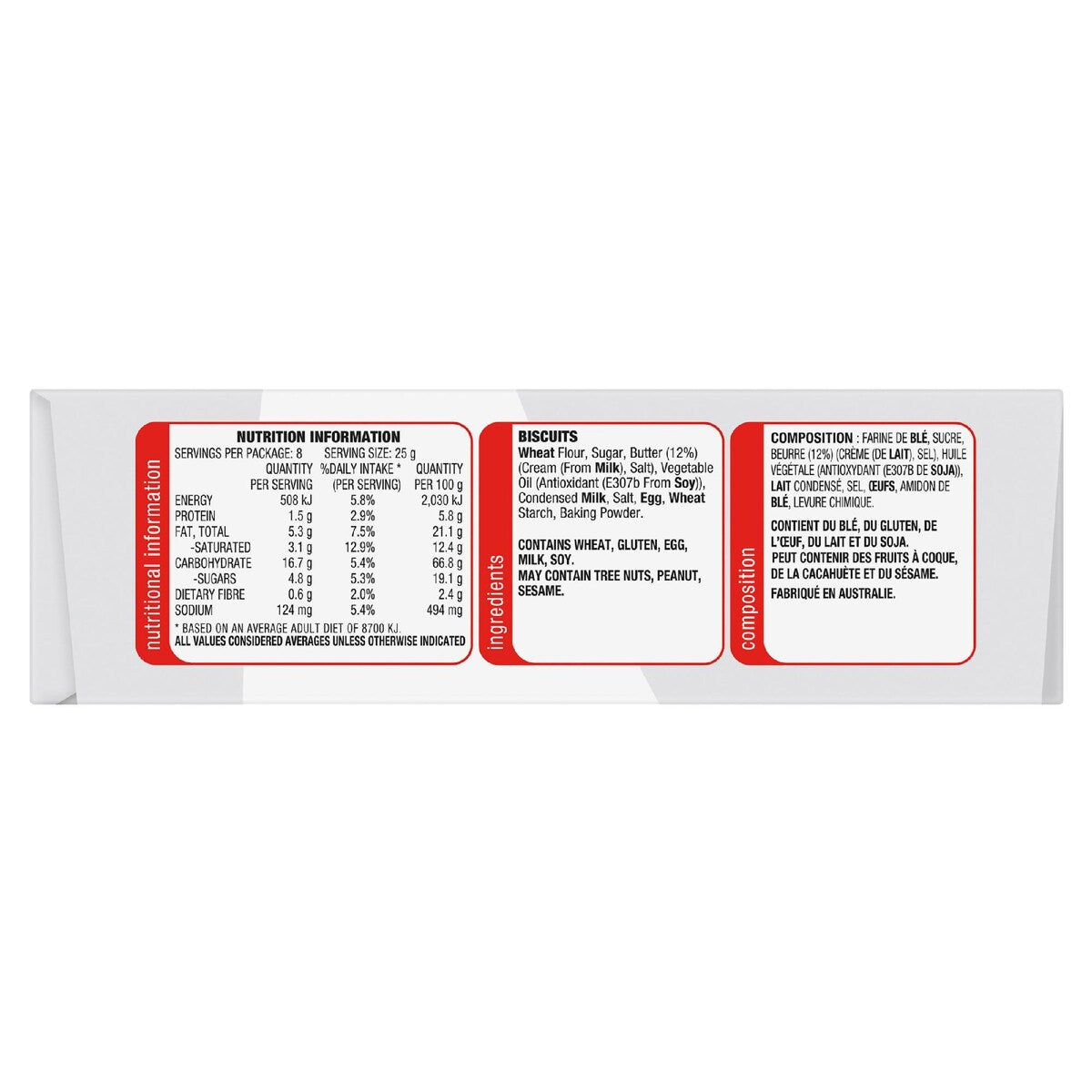 Arnotts Mini Scotch Finger Multipack Biscuits 8 pack