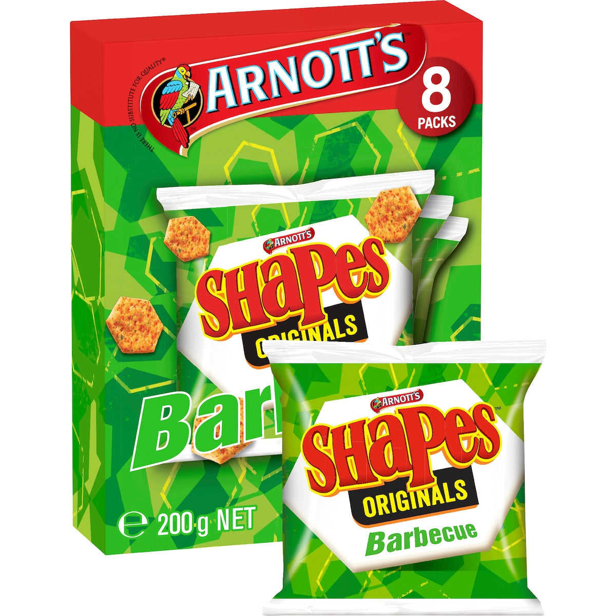 Arnotts Shapes Cracker Biscuits Barbecue 8 Pack
