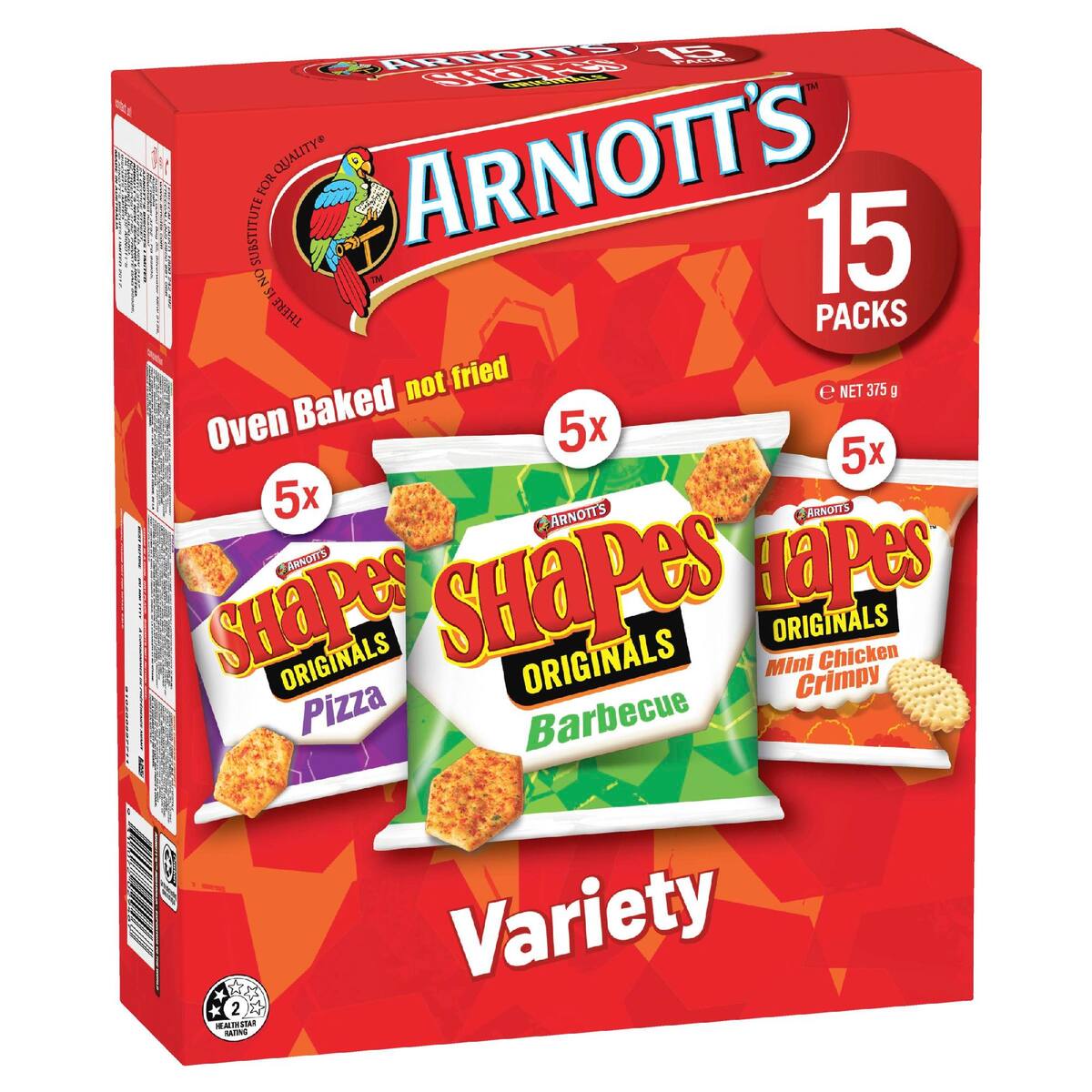 Arnott's Shapes Cracker Biscuits Variety 15 Pack