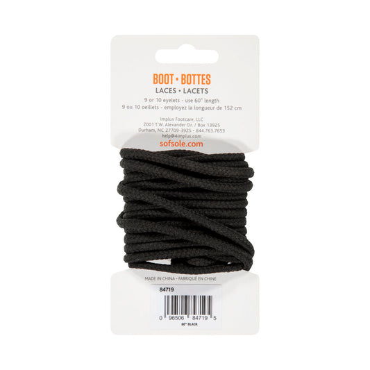 Sofsole Boot Black Lace 60in - 1 Each
