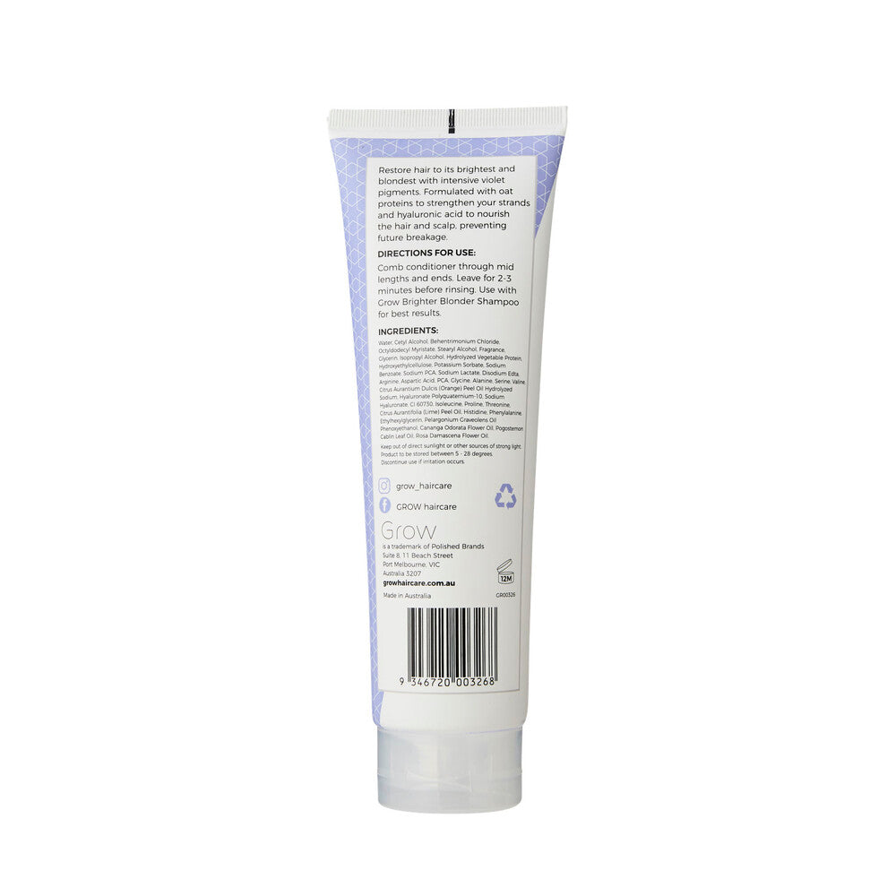 Grow Brighter Blonder Purple Toning Conditioner - 250mL