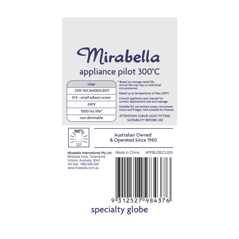Mirabella Appliance Pilot T22 Ses ear 25w - 1 Each
