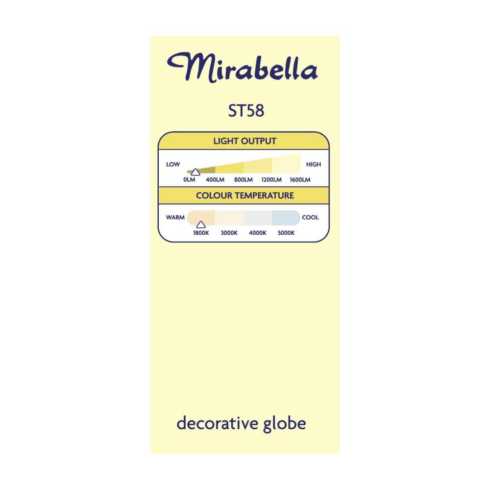 Miirabella Led St58 Filament Amber Es 2w 150lm - 1 each