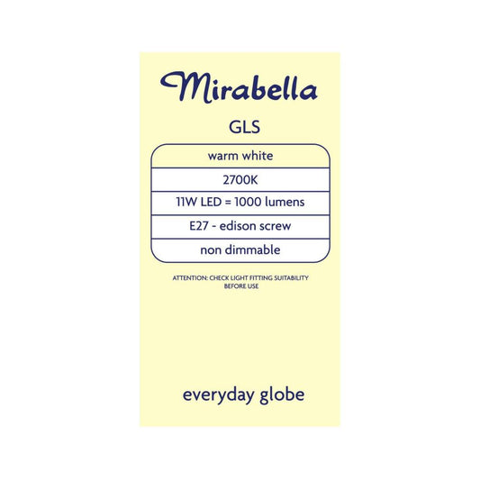 Mirabella Led 2pk Gls Es 11w 1000lum 2700k Warm White Brand A60 - 2 Pack