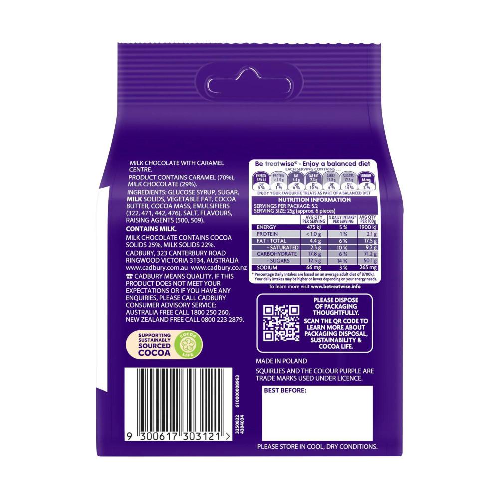 Cadbury Curly Wurly Squirlies Chocolate Bites - 130g