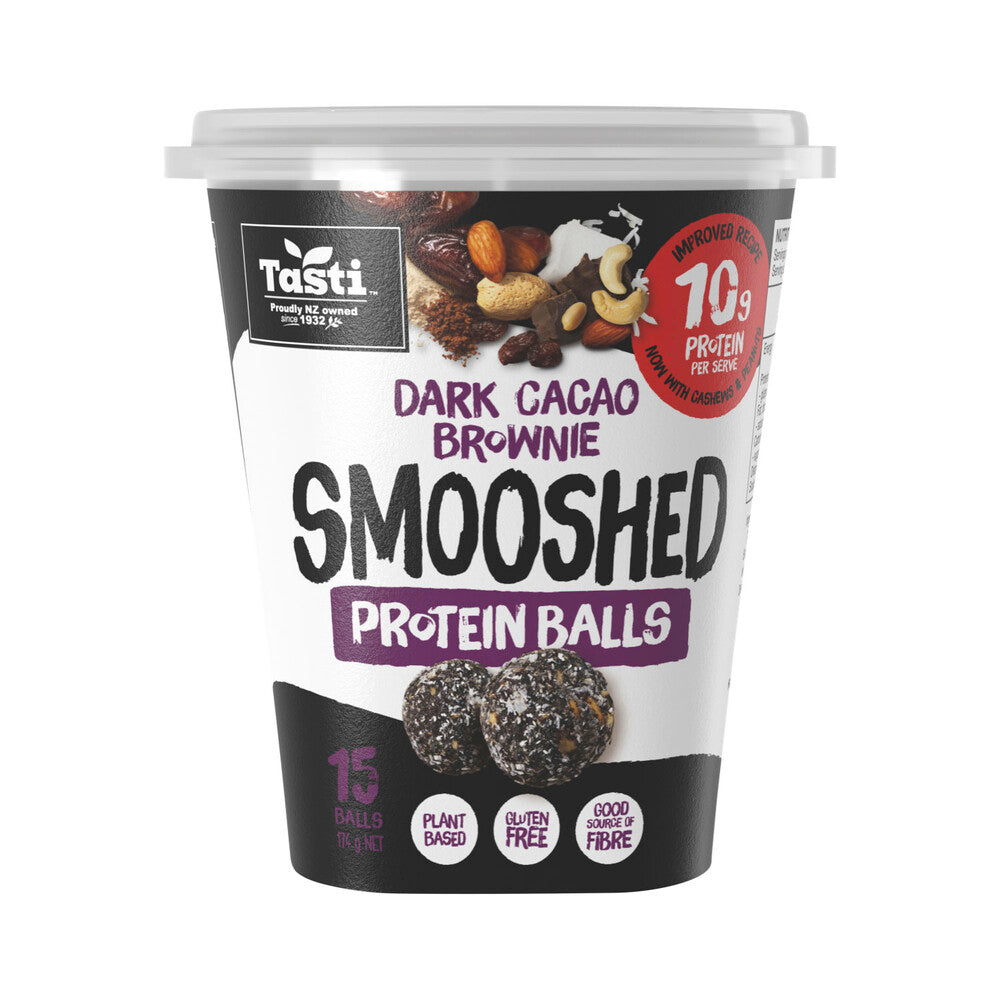 Tasti Smooshed Dark Cacao Brownie Protein Balls - 174g