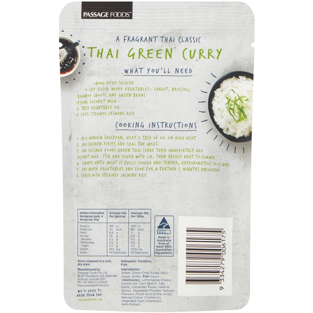 Passage To Asia Green Thai Sauce 200g