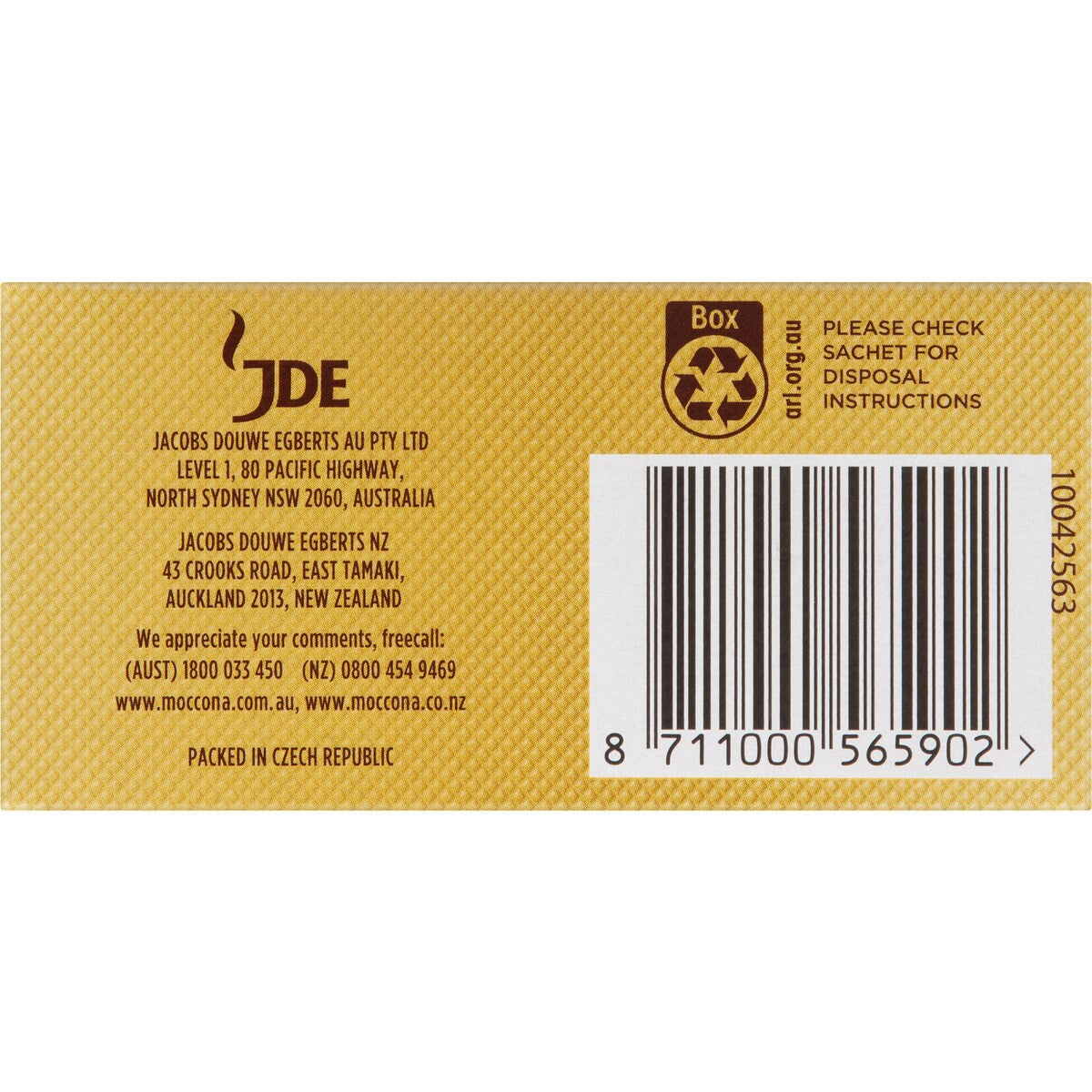 Moccona Hot/Iced Vanilla Latte Sachets 8 Pack, 1pc