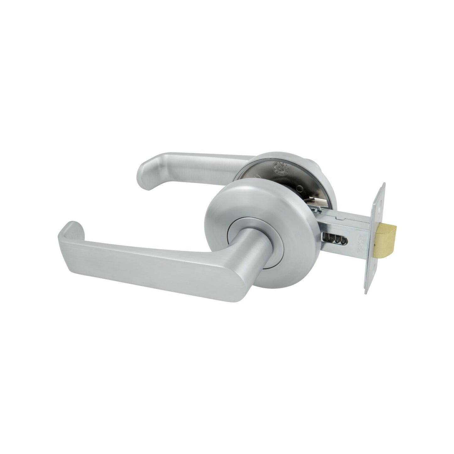 Gainsborough Neue Telo Passage Lever Set - Brushed Satin Chrome - 138 x 65mm