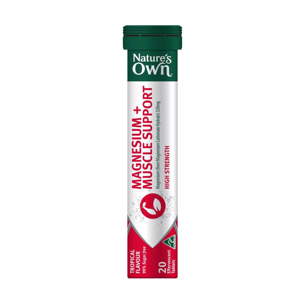 Nature's Own Magnesium + Muscle Support Effervescent With High Strength ... 20 pack