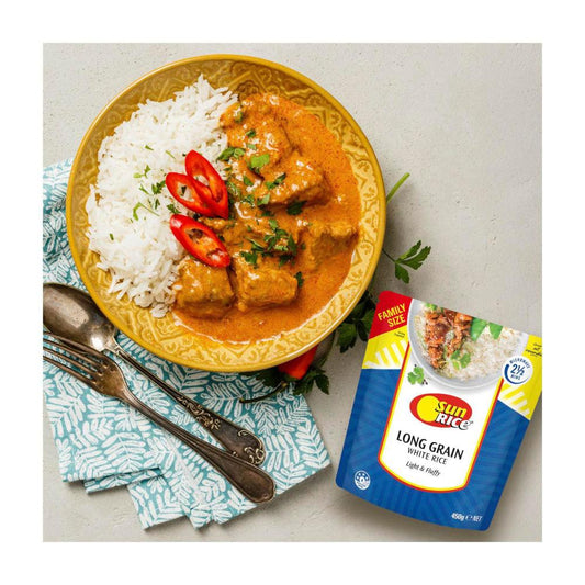 Sunrice Microwave Long Grain Rice Pouch - 450g