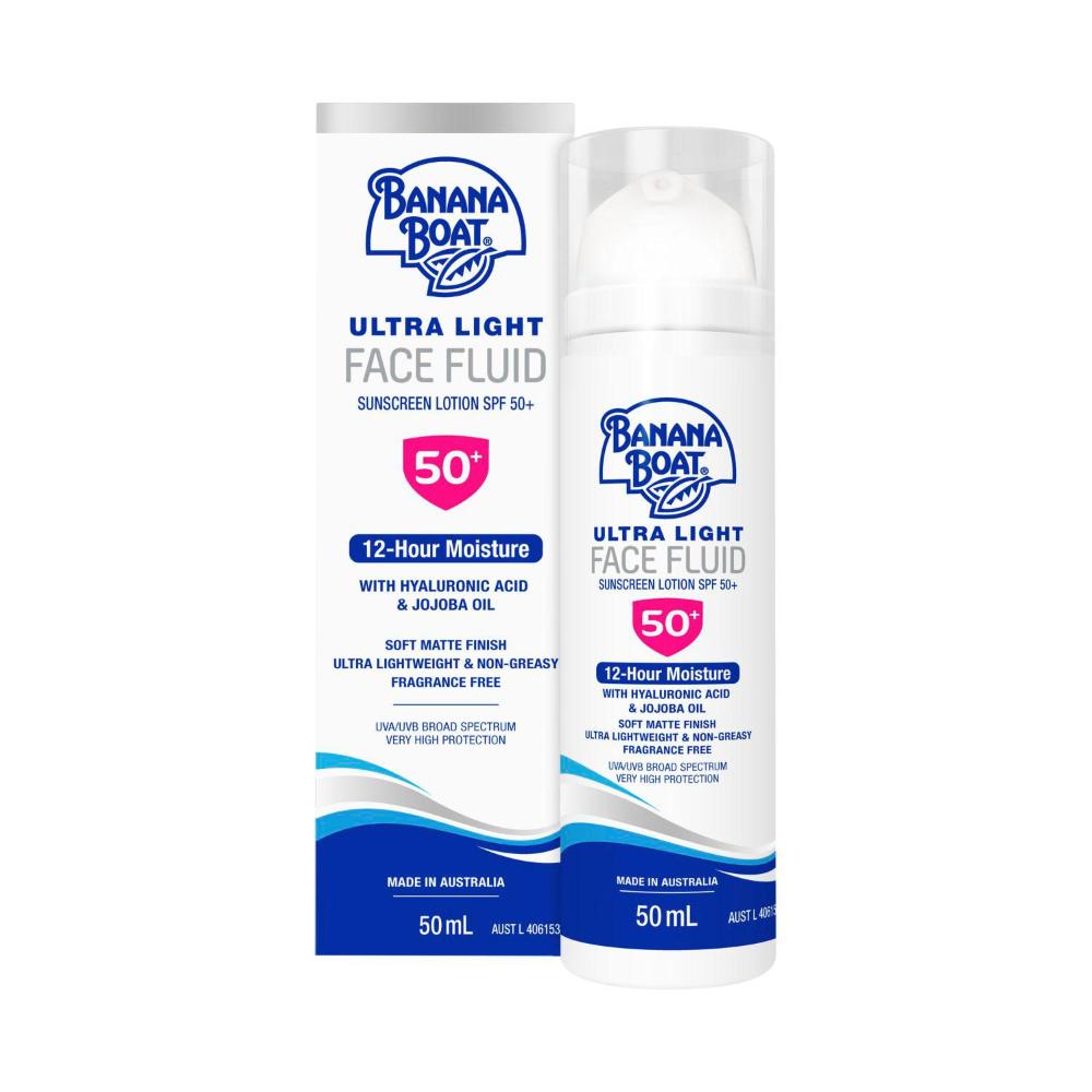 Banana Boat Ultra Light Face Fluid Sunscreen Lotion Spf50+ - 50mL