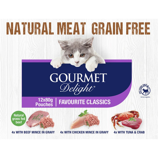 Gourmet Delight Mixed Classics 80g X12 Pack