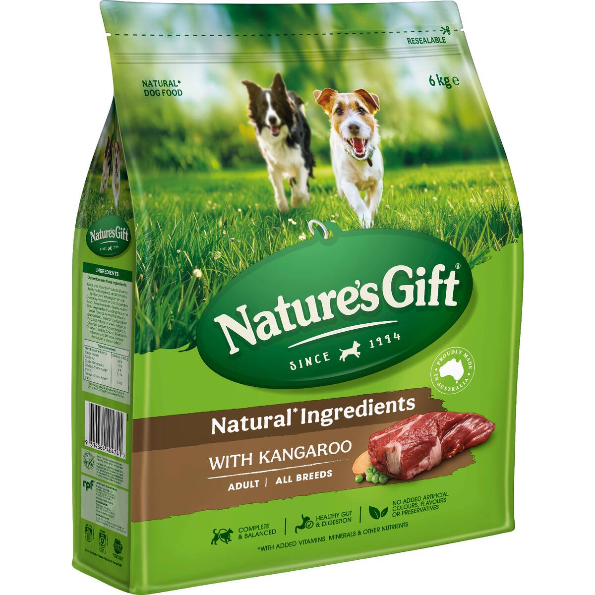 Nature's Gift Adult Dry Dog Food With Kangaroo 6kg