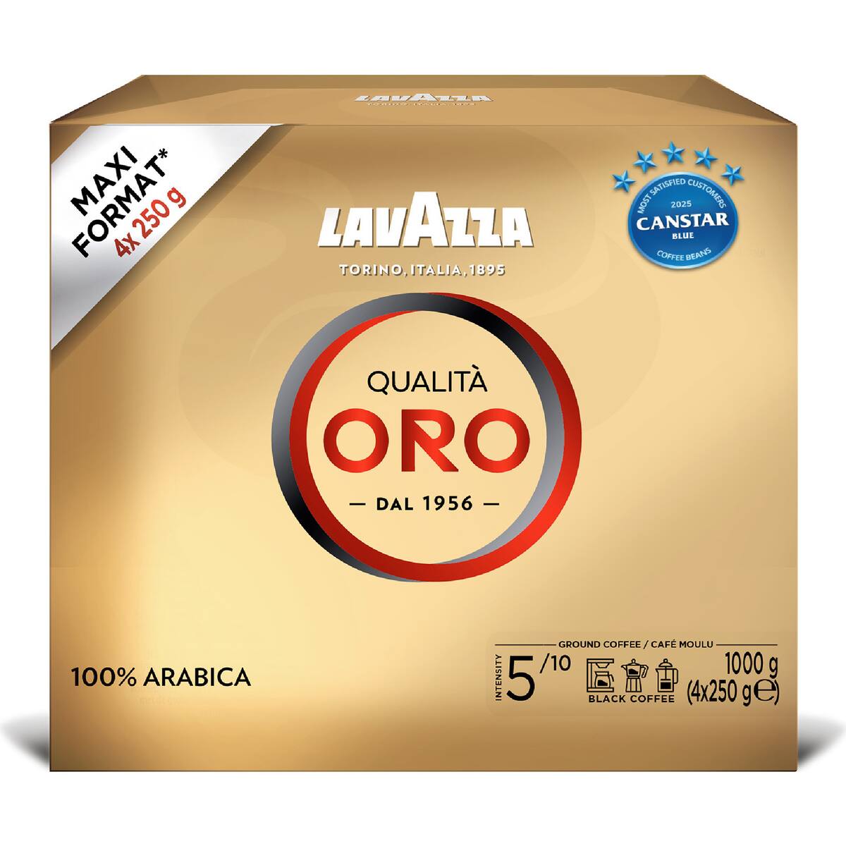 Lavazza Qualità Oro Ground Coffee 250g X 4 Pack