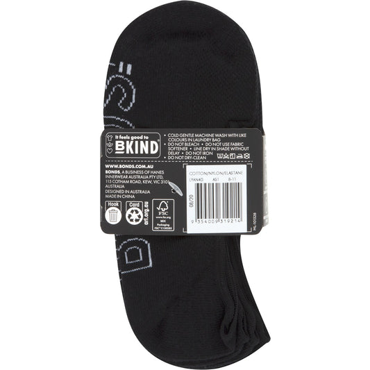 Bonds Womens Logo Light Weight Size 8-11 Assorted 4 Pack