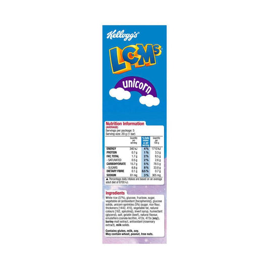Kellogg's Lcms Rice Bubbles Unicorn 5 Pack - 100g