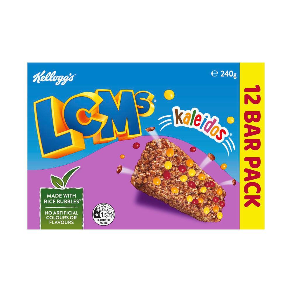 Kellogg's LCMs Rice Bubbles Kaleidos 12 Pack - 240g