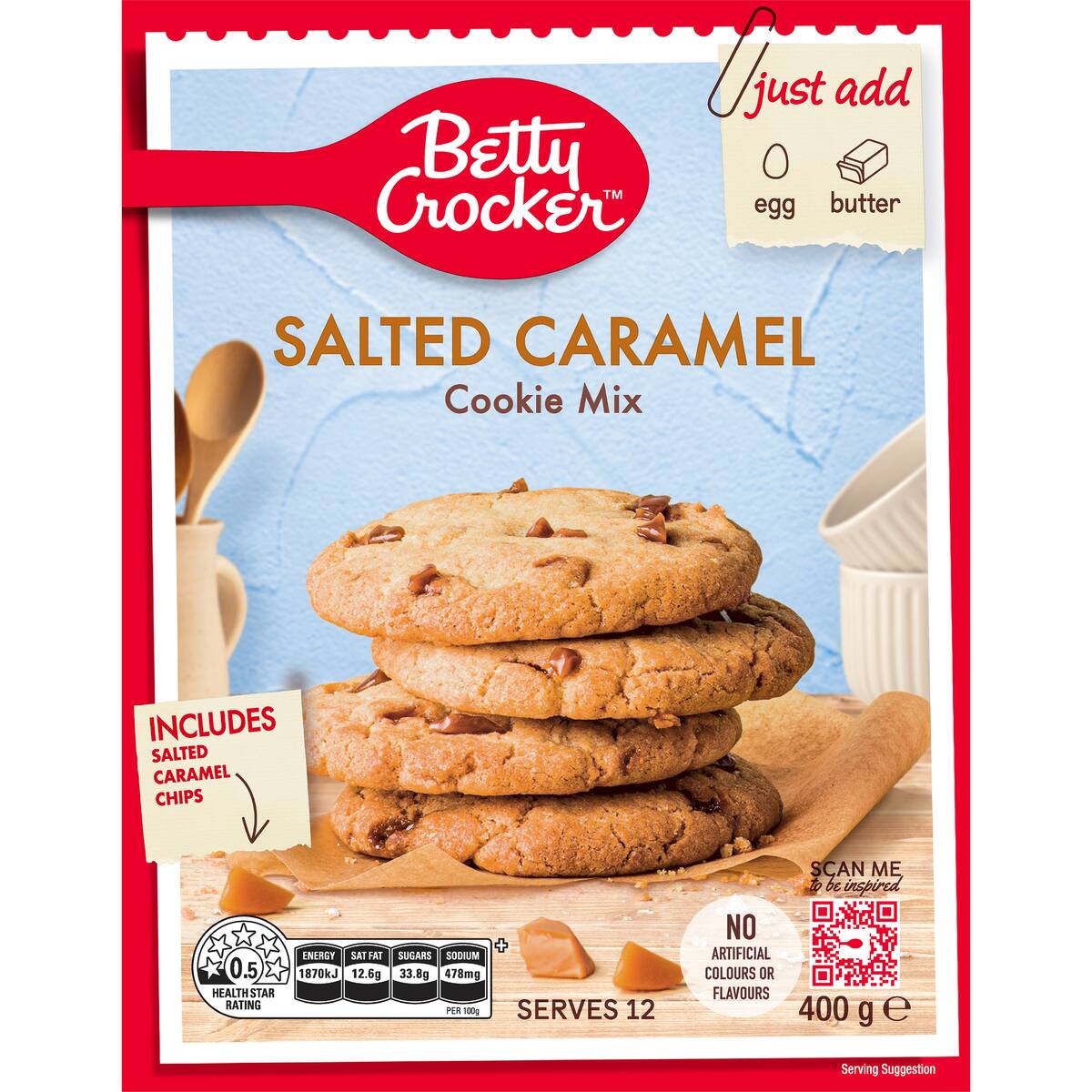 Betty Crocker Salted Caramel Cookie Mix Limited Edition 400g