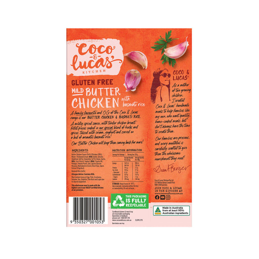 Coco & Lucas Gluten Free Butter Chicken & Basmati - 270g