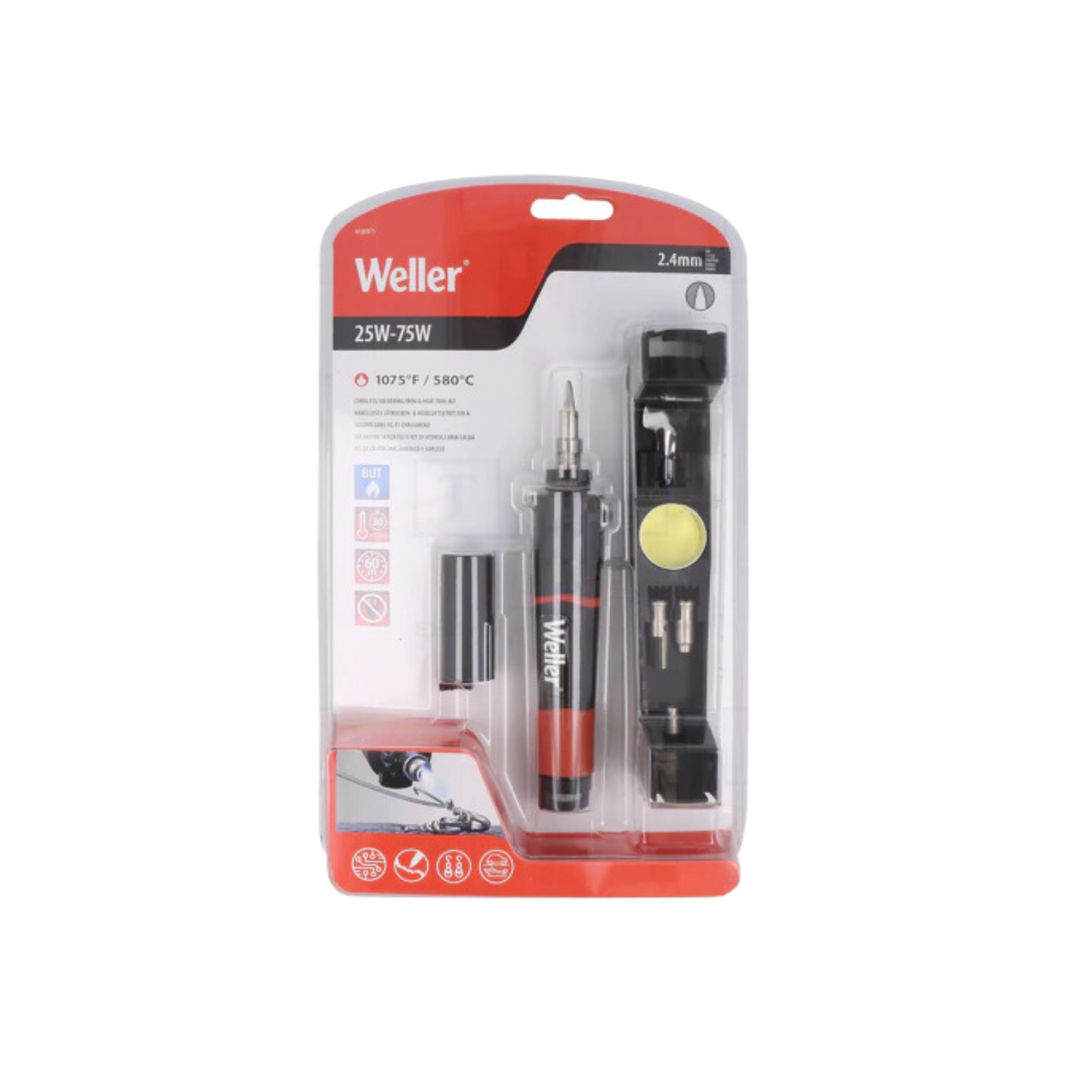 Weller Cordless Butane Soldering Iron Heat Tool Kit - 25-75W - 50 x 300mm