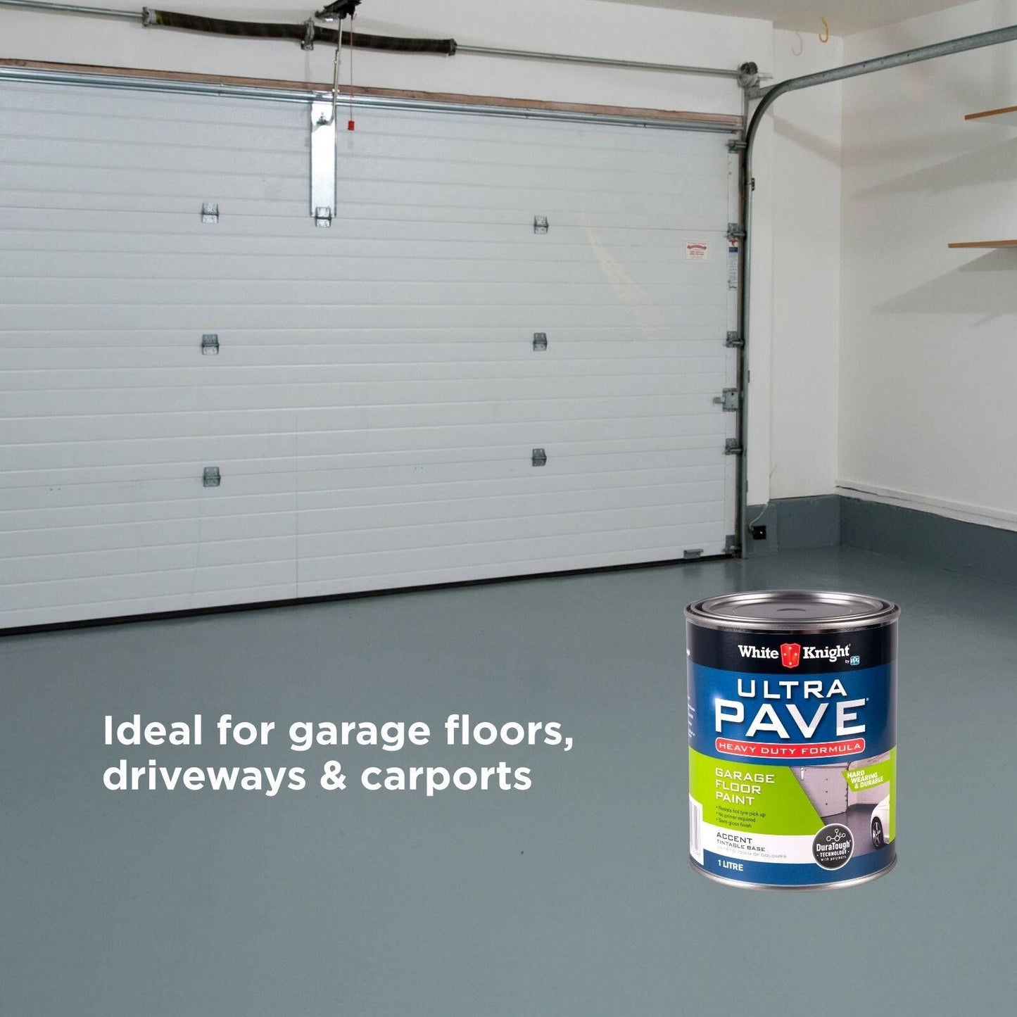 White Knight Ultra Pave Garage Floor Paint - 1L - Accent