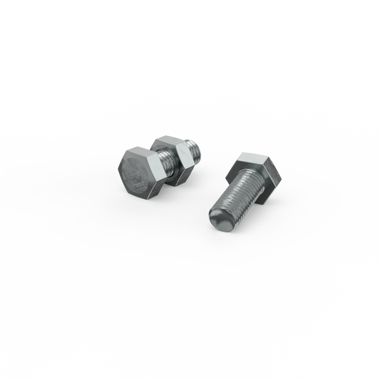 Zenith M10 Zinc Plated Hex Head Bolts and Nuts - 25mm - 25 Pack